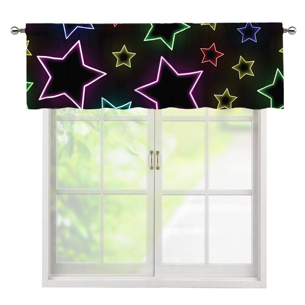Lights Star Pattern Print Window Valance