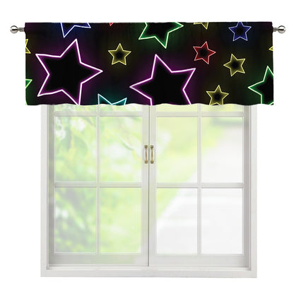 Lights Star Pattern Print Window Valance
