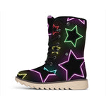 Lights Star Pattern Print Winter Boots