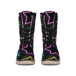 Lights Star Pattern Print Winter Boots