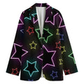 Lights Star Pattern Print Women's Blazer