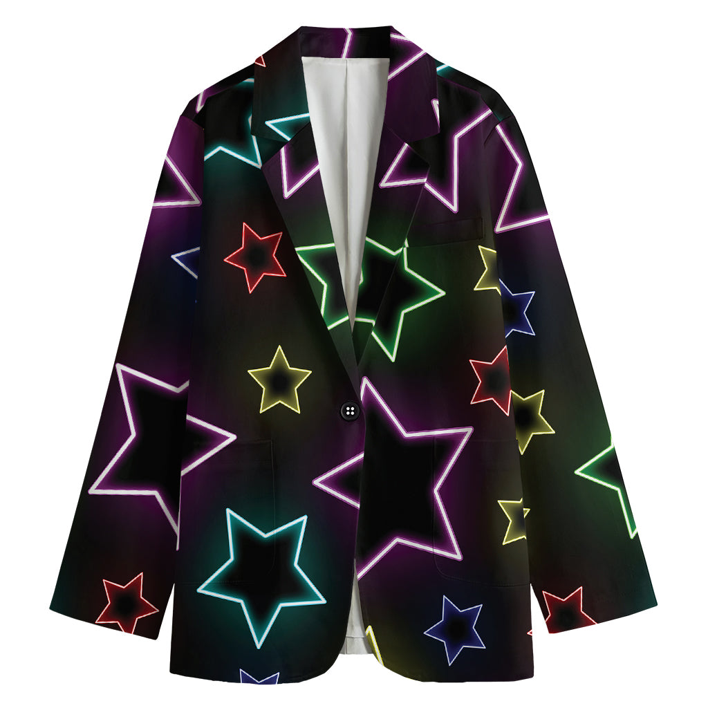 Lights Star Pattern Print Women's Blazer