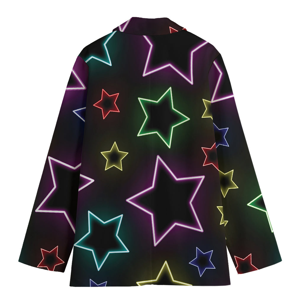 Lights Star Pattern Print Women's Blazer