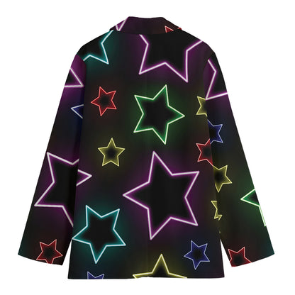 Lights Star Pattern Print Women's Blazer