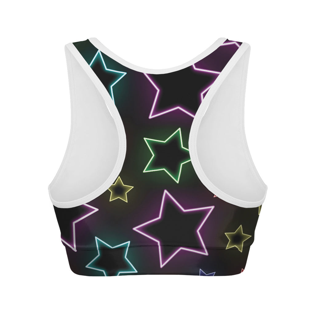 Lights Star Pattern Print Women's Sports Bra