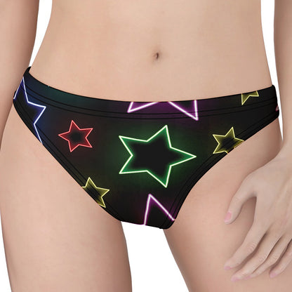 Lights Star Pattern Print Women's Thong