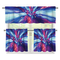Lightspeed Vortex Print 3 Piece Kitchen Curtains