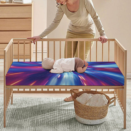 Lightspeed Vortex Print Baby Crib Sheet