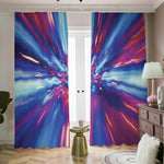 Lightspeed Vortex Print Blackout Pencil Pleat Curtains