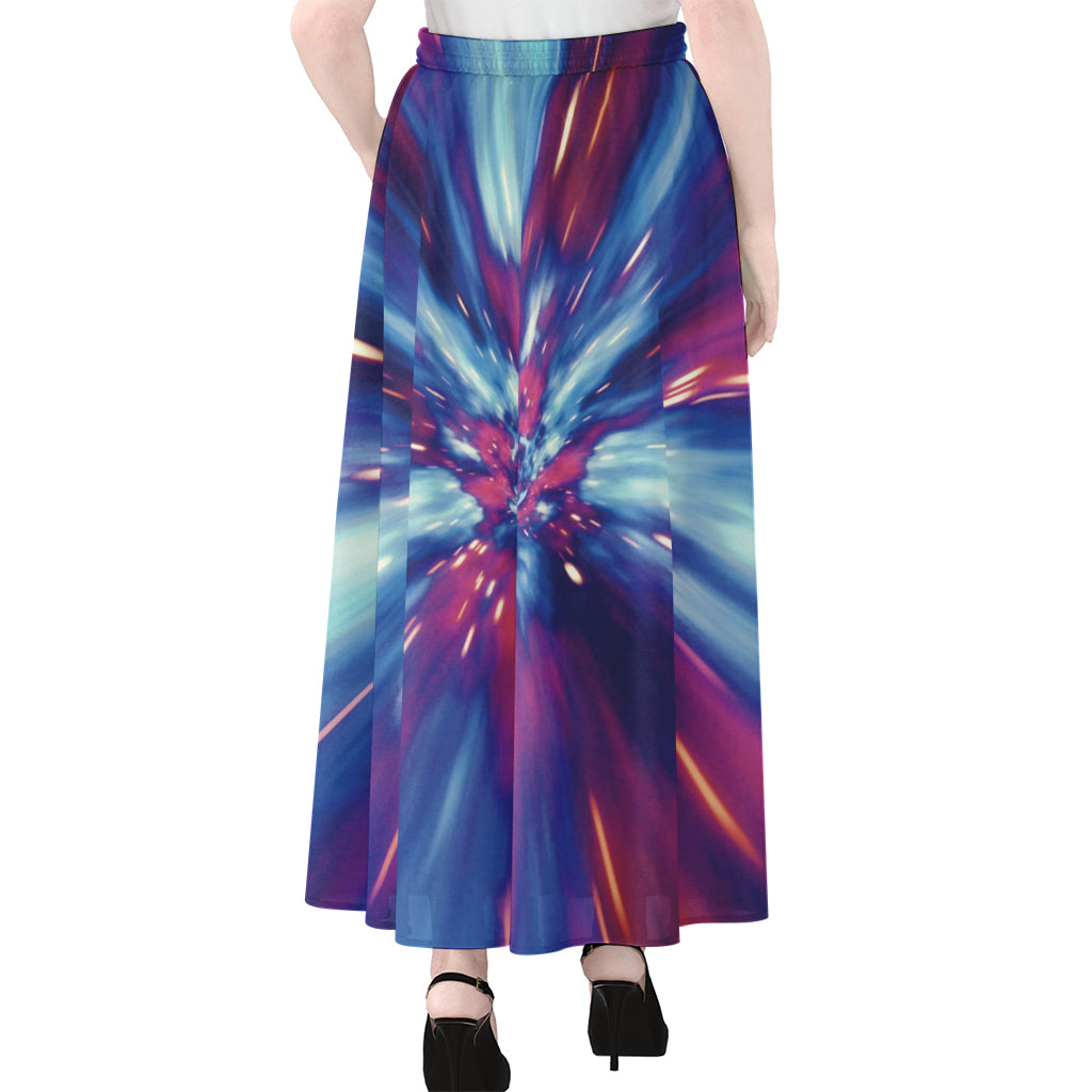 Lightspeed Vortex Print Chiffon Maxi Skirt