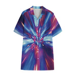 Lightspeed Vortex Print Cotton Hawaiian Shirt