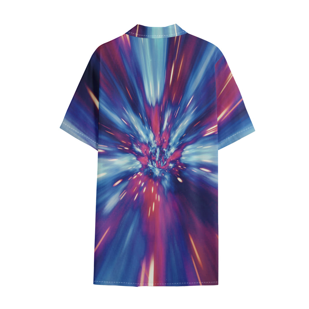 Lightspeed Vortex Print Cotton Hawaiian Shirt