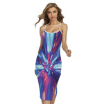 Lightspeed Vortex Print Cross Back Cami Dress