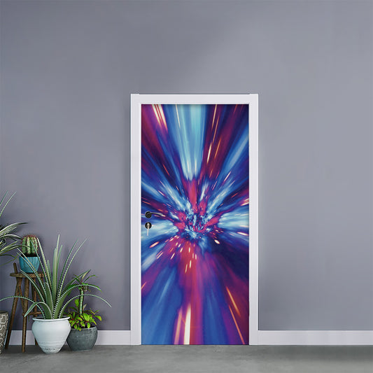 Lightspeed Vortex Print Door Sticker