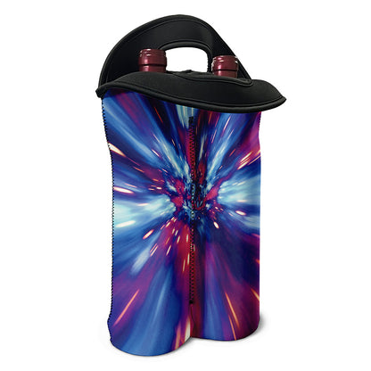 Lightspeed Vortex Print Double Neoprene Wine Tote