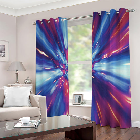 Lightspeed Vortex Print Extra Wide Grommet Curtains