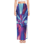 Lightspeed Vortex Print High Slit Maxi Skirt
