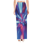 Lightspeed Vortex Print High Slit Maxi Skirt