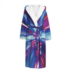 Lightspeed Vortex Print Hooded Bathrobe