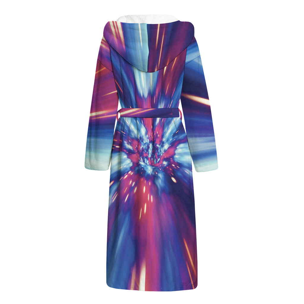 Lightspeed Vortex Print Hooded Bathrobe