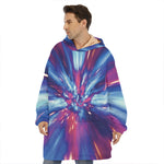 Lightspeed Vortex Print Hoodie Blanket