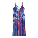 Lightspeed Vortex Print Jersey Midi Cami Dress