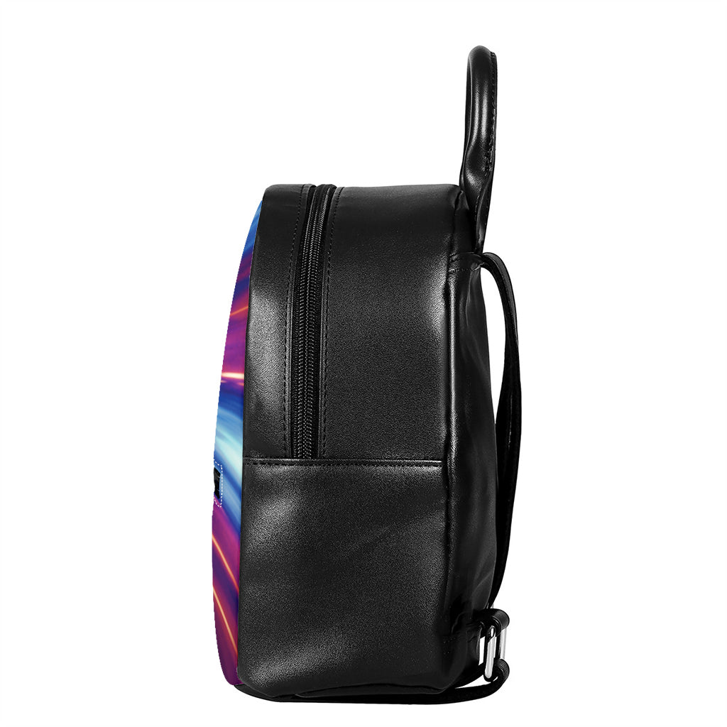 Lightspeed Vortex Print Leather Backpack