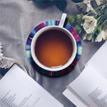 Lightspeed Vortex Print Leather Coaster Set