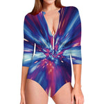 Lightspeed Vortex Print Long Sleeve Swimsuit