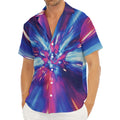 Lightspeed Vortex Print Men's Deep V-Neck Shirt