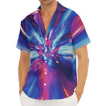 Lightspeed Vortex Print Men's Deep V-Neck Shirt