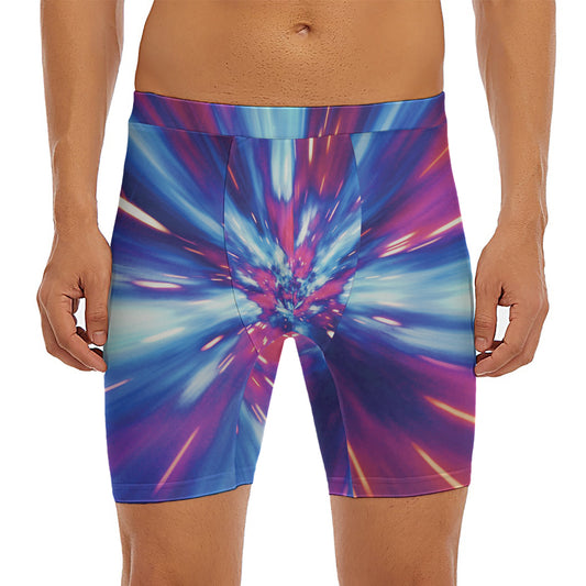 Lightspeed Vortex Print Men's Long Boxer Briefs