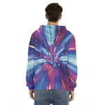 Lightspeed Vortex Print Men's Velvet Pullover Hoodie