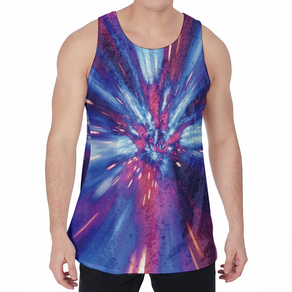 Lightspeed Vortex Print Men's Velvet Tank Top