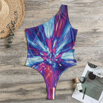 Lightspeed Vortex Print One Shoulder Bodysuit