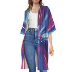 Lightspeed Vortex Print Open Front Beach Cover Up