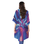 Lightspeed Vortex Print Open Front Beach Cover Up