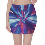 Lightspeed Vortex Print Pencil Mini Skirt