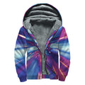 Lightspeed Vortex Print Sherpa Lined Zip Up Hoodie