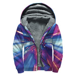 Lightspeed Vortex Print Sherpa Lined Zip Up Hoodie