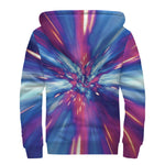 Lightspeed Vortex Print Sherpa Lined Zip Up Hoodie