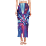 Lightspeed Vortex Print Side Slit Maxi Skirt