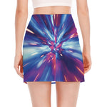 Lightspeed Vortex Print Side Slit Mini Skirt