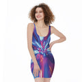 Lightspeed Vortex Print Sleeveless Bodycon Dress