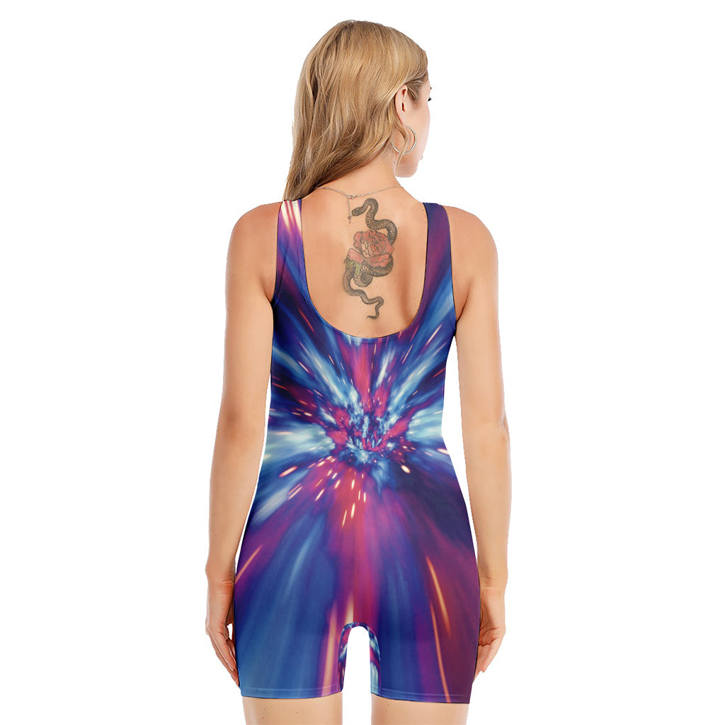 Lightspeed Vortex Print Sleeveless One Piece Swimsuit