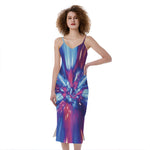 Lightspeed Vortex Print Slim Fit Midi Cami Dress