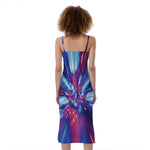 Lightspeed Vortex Print Slim Fit Midi Cami Dress