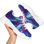 Lightspeed Vortex Print White Chunky Shoes