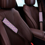 Lilac Adorable Beagle Puppy Pattern Print Car Seat Belt Covers