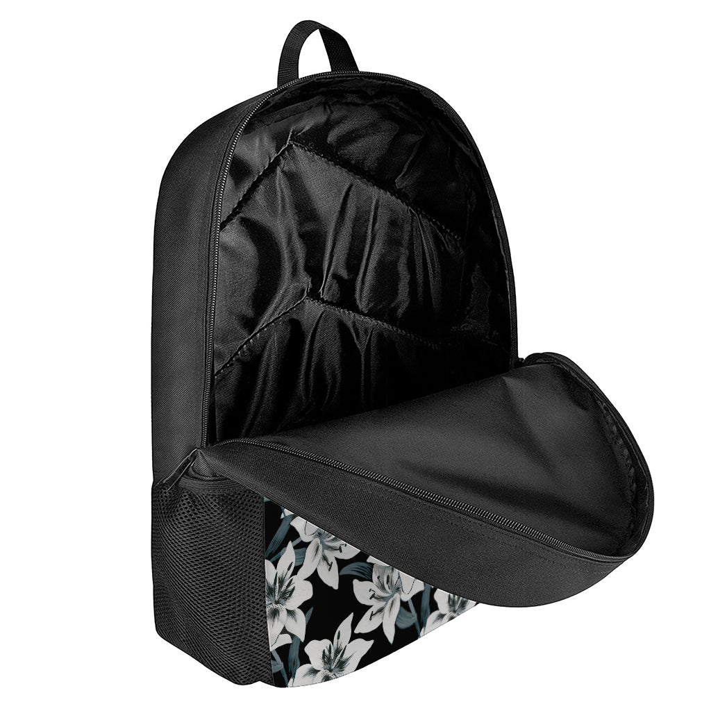 Lily Floral Pattern Print 17 Inch Backpack